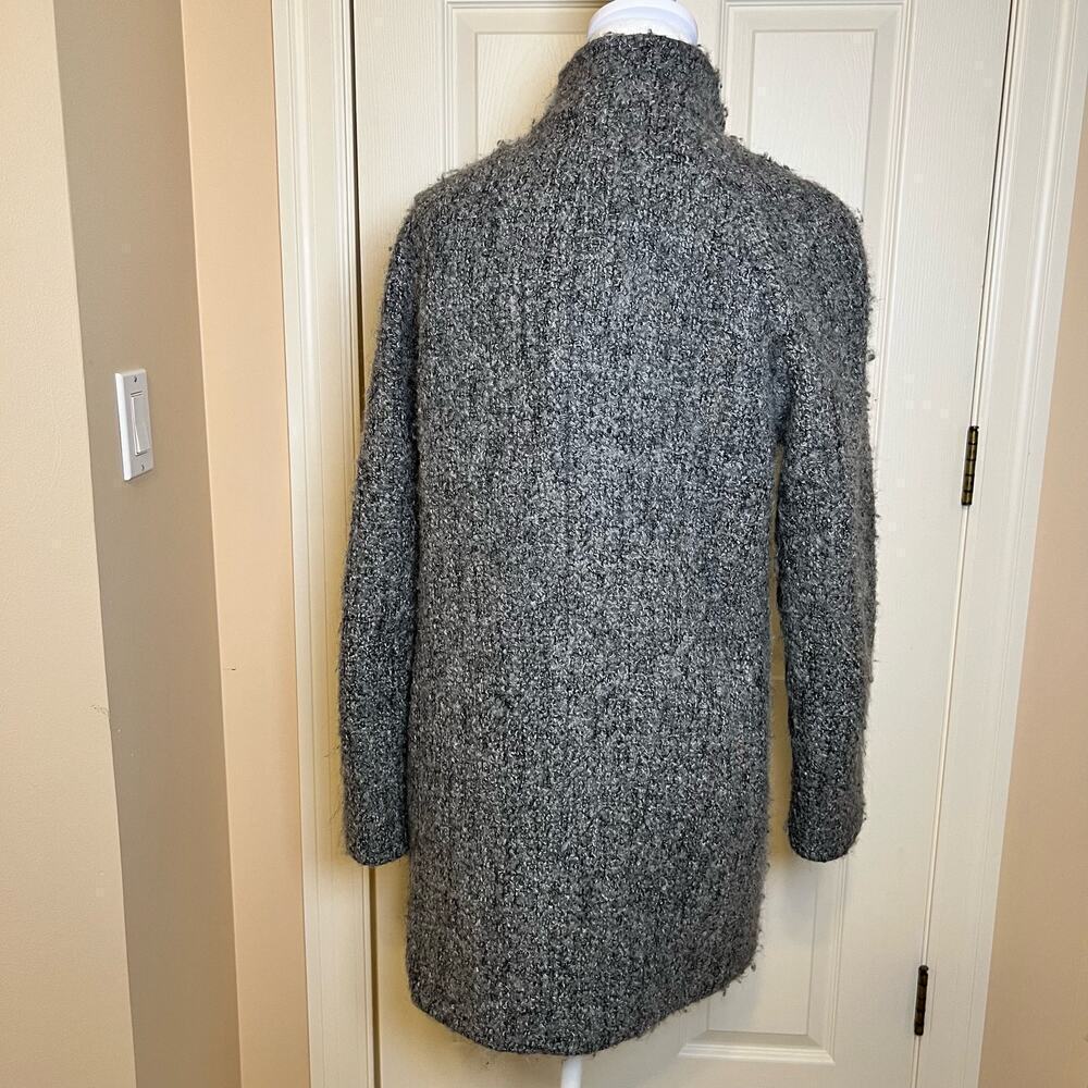 DKNY Peacoat Wool Blend Double Breasted Boucle Grey and Black Size 2 - Picture 7 of 14
